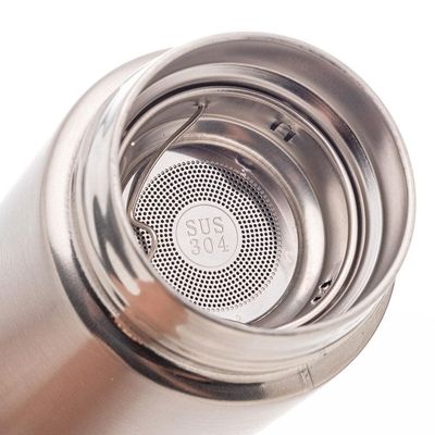 Garrafa Térmica com Termômetro Led Prata Wolff Prata
