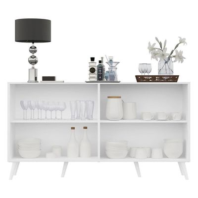 Aparador Buffet Retrô Multimóveis Veneza 4 Portas Branco
