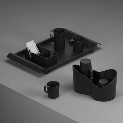 Kit 12 Bandejas Servir 45x29cm Restaurante Hotel Self Service Fast Food Cozy Coza