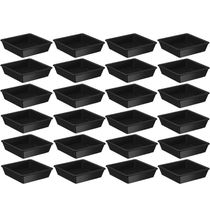 Jogo 24 Porta Shoyu 50ml cada Molheiras Sushi Pretas Quadradas Nozoki Uno Coza Plástico