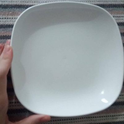 Kit 6 Pratos Plásticos Brancos 17,2cm Essential Coza Servir Petiscos Frutas Mesa Posta