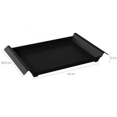 Kit 6 Bandejas Plástica Grande Servir Self Service 45x29cm Restaurante Hotel Fast Food Cozy Coza