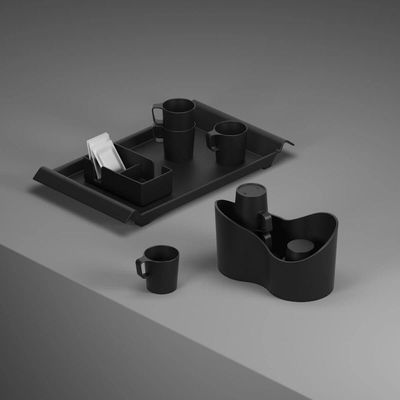 Kit 6 Bandejas Plástica Grande Servir Self Service 45x29cm Restaurante Hotel Fast Food Cozy Coza