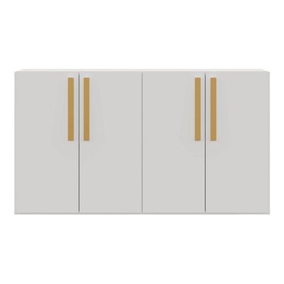 Aparador Buffet 4 Portas Viena Branco/natural