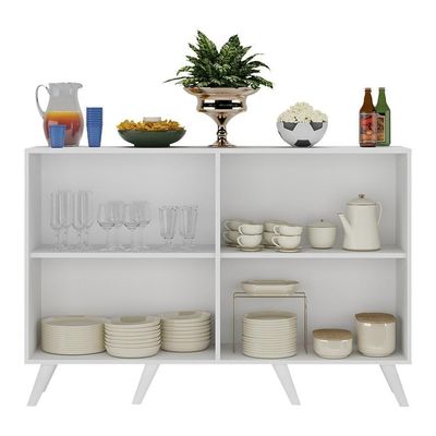 Aparador Buffet 4 Portas Retrô Alemanha Br3556 Branco