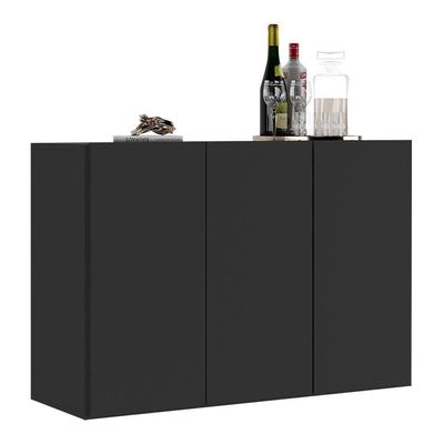 Aparador Buffet 3 Portas Veneza Multimóveis Mp1007 Preto