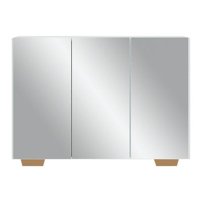 Aparador 3 Portas Com Espelho Mp1014 Branco/Natural