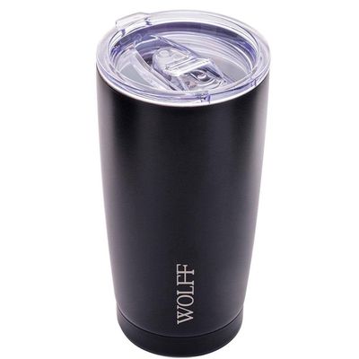 Copo Térmico Wolff 28900 com Tampa e Parede Dupla Preto - 600 ml Preto