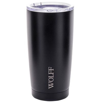 Copo Térmico Wolff 28900 com Tampa e Parede Dupla Preto - 600 ml Preto