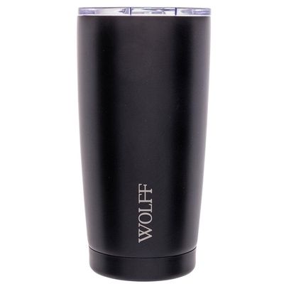 Copo Térmico Wolff 28900 com Tampa e Parede Dupla Preto - 600 ml Preto
