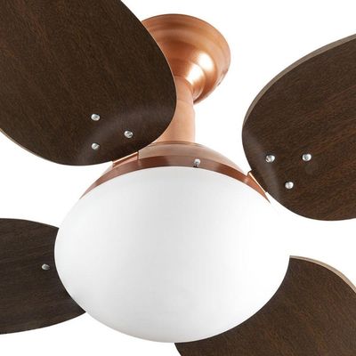 Ventilador De Teto Venti-Delta Jet Cobre Com 4 Pás Marrom Linha Decoratica 110V 110V
