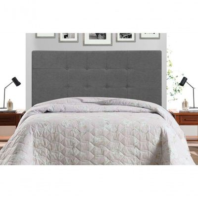 Cabeceira Solteiro 94 Cm Maveric Chumbo Para Cama Box Estofada
