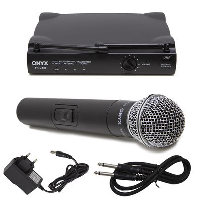 Kit 3 Microfones sem Fio TK U120 UHF Onyx