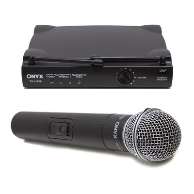 Kit 3 Microfones sem Fio TK U120 UHF Onyx