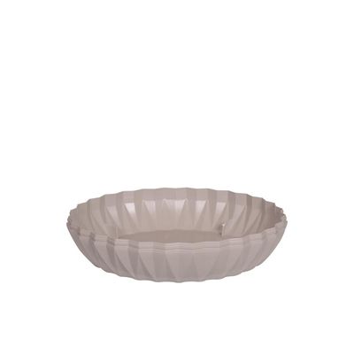 Vaso Cachepot Wave 37cm Branco Antigo