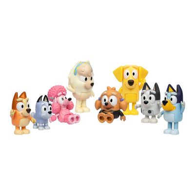 Bluey - Kit com 8 personagens colecionáveis 6cm - Friends Pack
