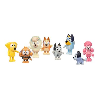 Bluey - Kit com 8 personagens colecionáveis 6cm - Friends Pack