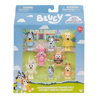 Bluey - Kit com 8 personagens colecionáveis 6cm - Friends Pack