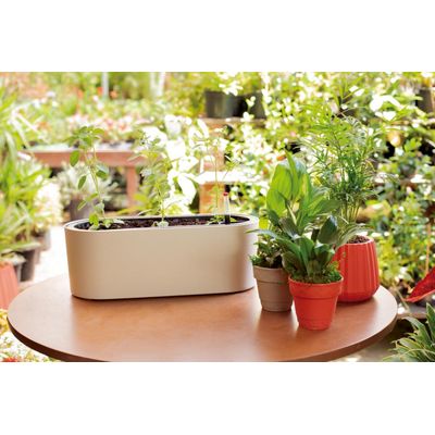 Vaso 2 em 1 13cm Branco Antigo