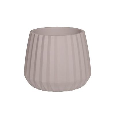 Vaso Cachepot Wave 31cm Branco Antigo