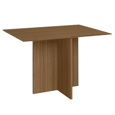 Mesa de Jantar Retangular Poliman Helo com 4 Cadeiras Marrom com Bege
