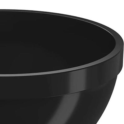 24 Cumbucas 500ml Servir Shimeji Sorvete Sopa Sobremesa Caldos Restaurante Plástico Preto