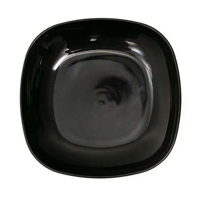 12 Pratos para Sobremesa Quadrados 17cm Preto Coza Essential Doces Frutas Petiscos
