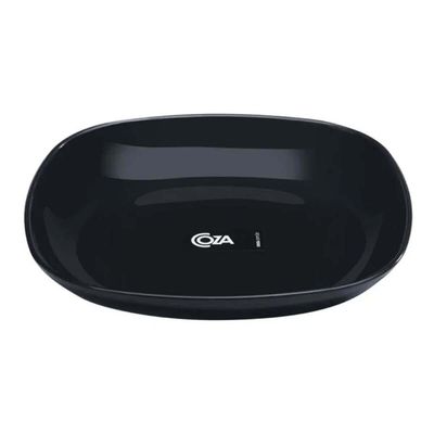 12 Pratos para Sobremesa Quadrados 17cm Preto Coza Essential Doces Frutas Petiscos