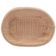Cesta Porta Pão 27x20cm Oval Rattan Plástico Forro Tecido Cesto Lyor