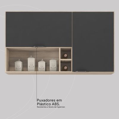 Armário Aéreo Firenze para Cozinha com 2 Portas 120 cm Avena