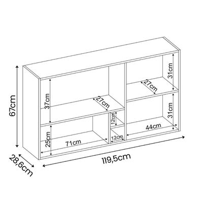 Armário Aéreo Firenze para Cozinha com 2 Portas 120 cm Avena