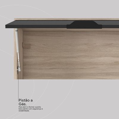 Armário Aéreo Firenze para Cozinha com 2 Portas 120 cm Avena