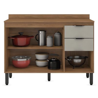 Balcão Cozinha Firenze 3 Portas 2 Gavetas Amendola