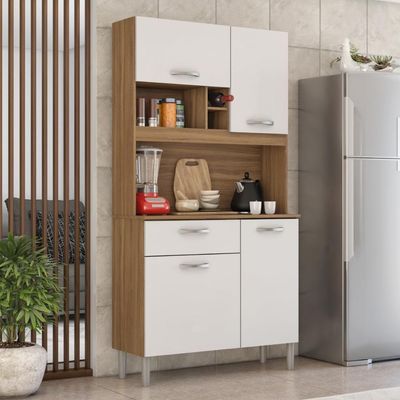 Armário de Cozinha Malta com 4 Portas e 1 Gaveta Amendola