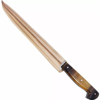 Faca Estilo Formiga Aço Carbono 8'' Cabo Chifre Bainha Couro