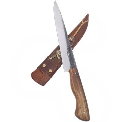 Faca Rustica Para Churrasco Aço Carbono 8” Cabo Guajuvira