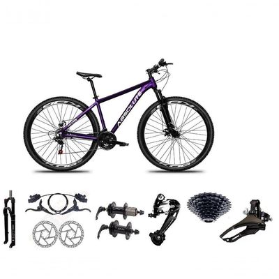 Bicicleta Aro 29 Absolute Nero 5 Freio Hidráulico K7 27v Garfo Com Trava - Roxo Tam.17