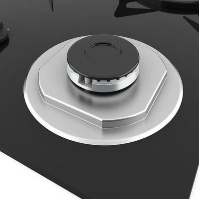 Fogão Cooktop 5 Bocas Tripla Chama Mesa Em Vidro Preto Fogatti Inox 27000501-00 Bivolt