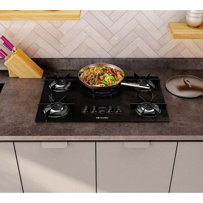 Cooktop Mueller 5 Bocas Com Queimador Ultra Chama MCG5BB Bivolt