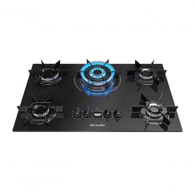 Cooktop Mueller 5 Bocas Com Queimador Tripla Chama MCG5BC Bivolt