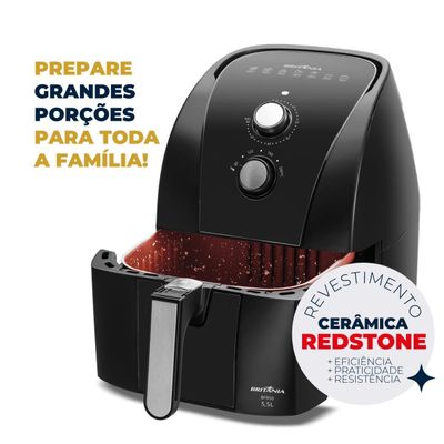 Air Fryer Britânia 5,5L Antiaderente Redstone 1500W BFR50 127V