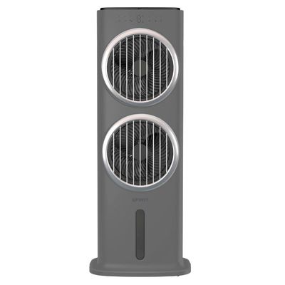 Climatizador de Ar Spirit Turbo 95cm 90W com Controle Remoto Display LED Timer de até 9 horas 10 Litros Cinza / 110V