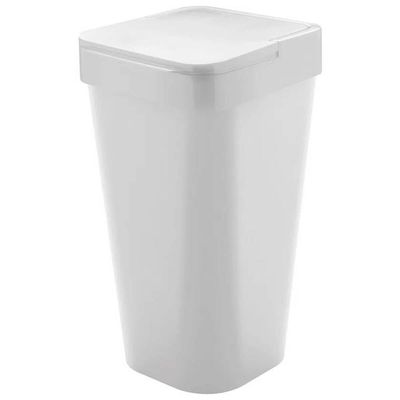 Lixeira 15 Litros para Cozinha ou Banheiro Cesto de Lixo Plástico Izzy OU Branco