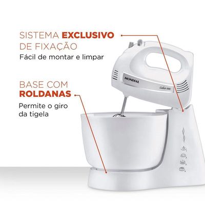 Batedeira Cake 500w Mondial B-50-w Batedeira B-50-w 220v/60hz . 220V
