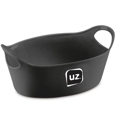 Kit 48 Cestos para Servir Batata Frita Porções Preto 21x9cm Restaurante Bar Lancheria Uz