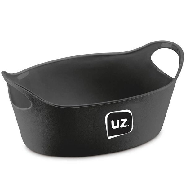 Kit 48 Cestos para Servir Batata Frita Porções Preto 21x9cm Restaurante Bar Lancheria Uz