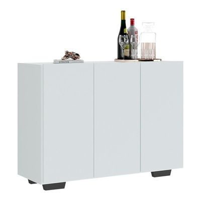 Aparador 3 Portas Mp1010 Branco/Preto