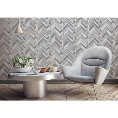 Papel De Parede Terra Gracia Herringbone Marbe (marbe Blue) 831053 Terra Gracia 831053