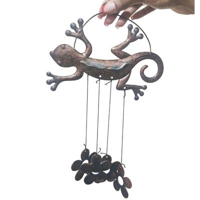 Sino Dos Ventos Lagartixa Flores Decoraçao Janela Varanda Quintal Jardim Enfeite Ambiente Externo