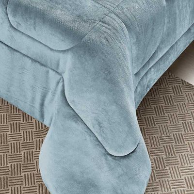 Coberdrom Casa Scarpa Apollo King Sherpa Pele de Carneiro + Manta Flannel - Azul Quartzo